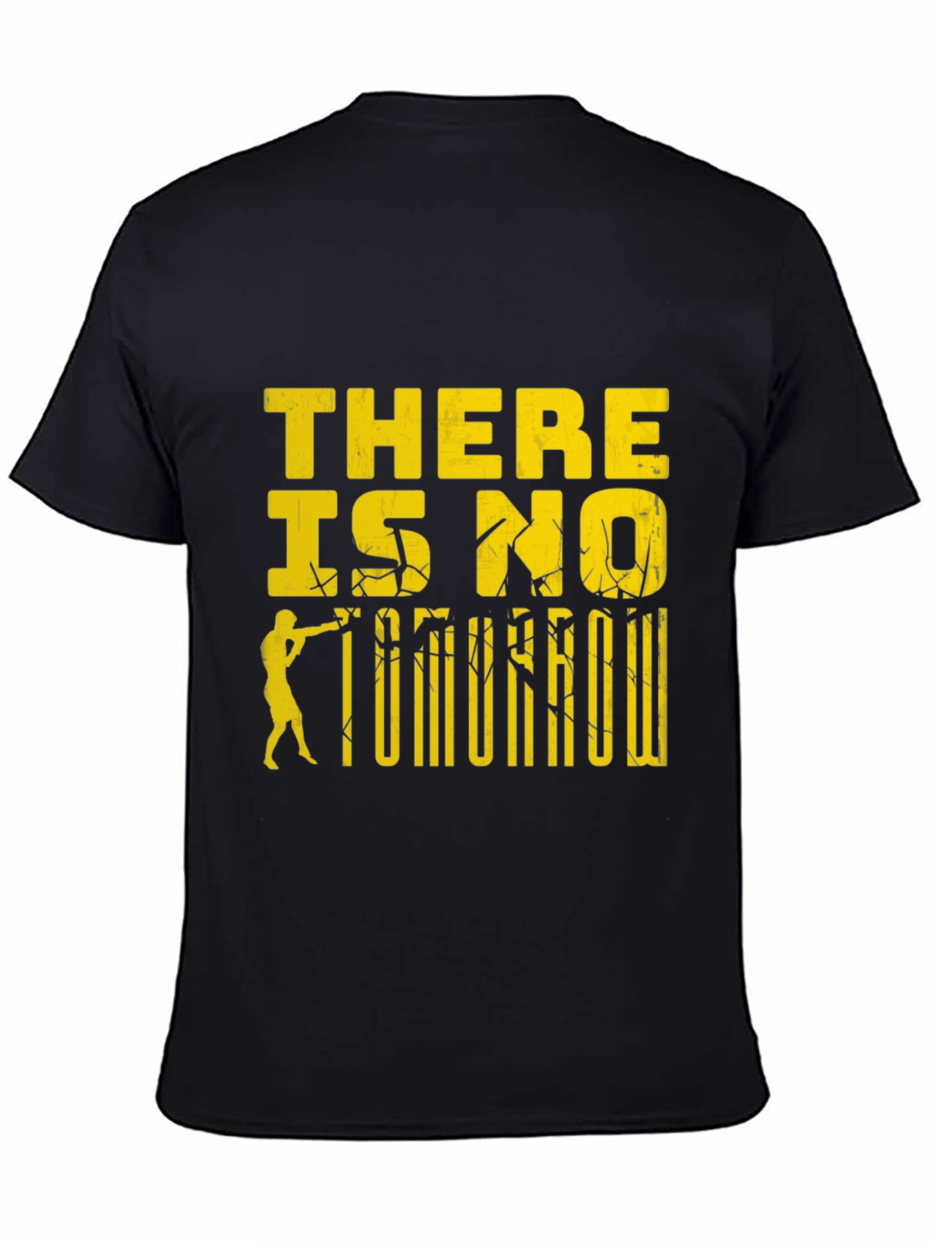 There Is No Tomorrow Graphic Print Black T-Shirt