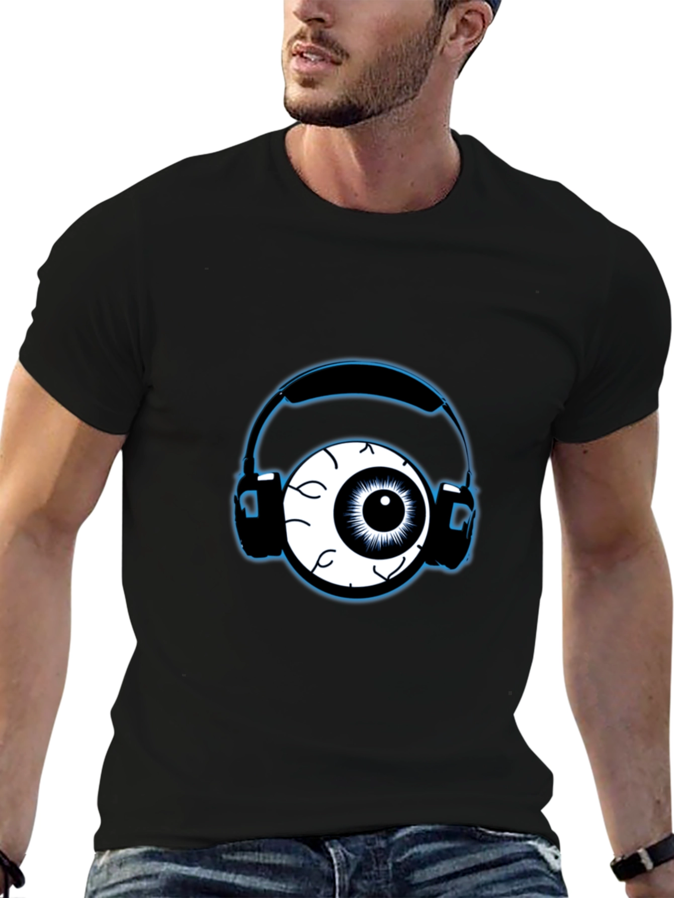 Eye See Music Graphic T-Shirt - Cool Design