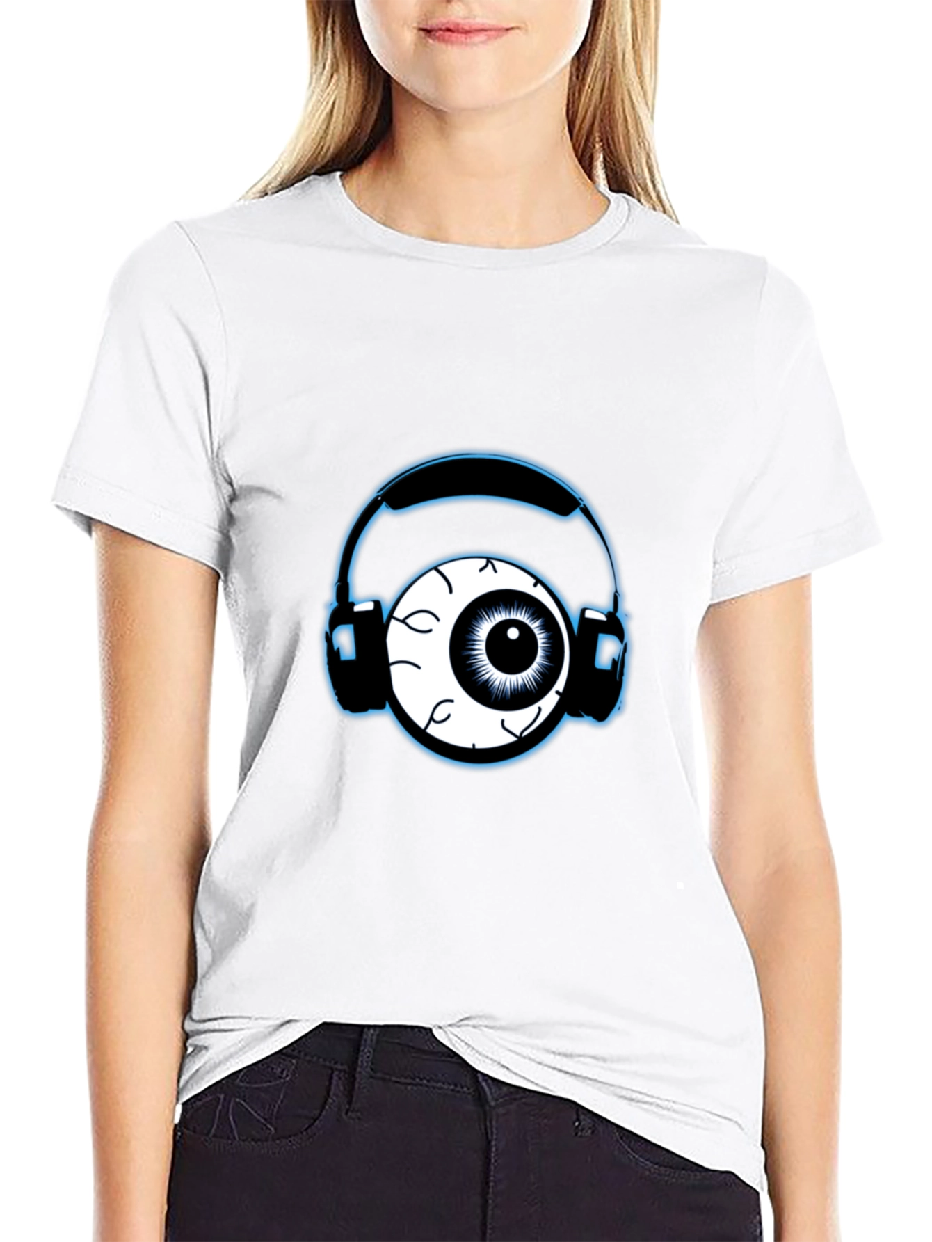 Eye See Music Graphic T-Shirt - Cool Design