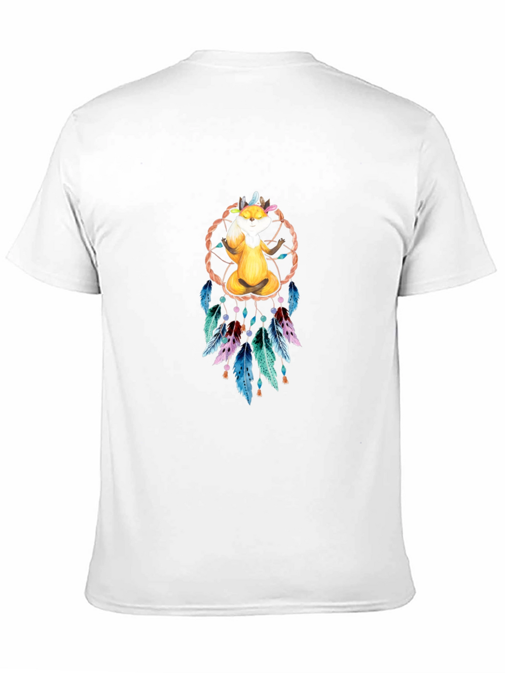 Meditating Fox Dreamcatcher Graphic Tee