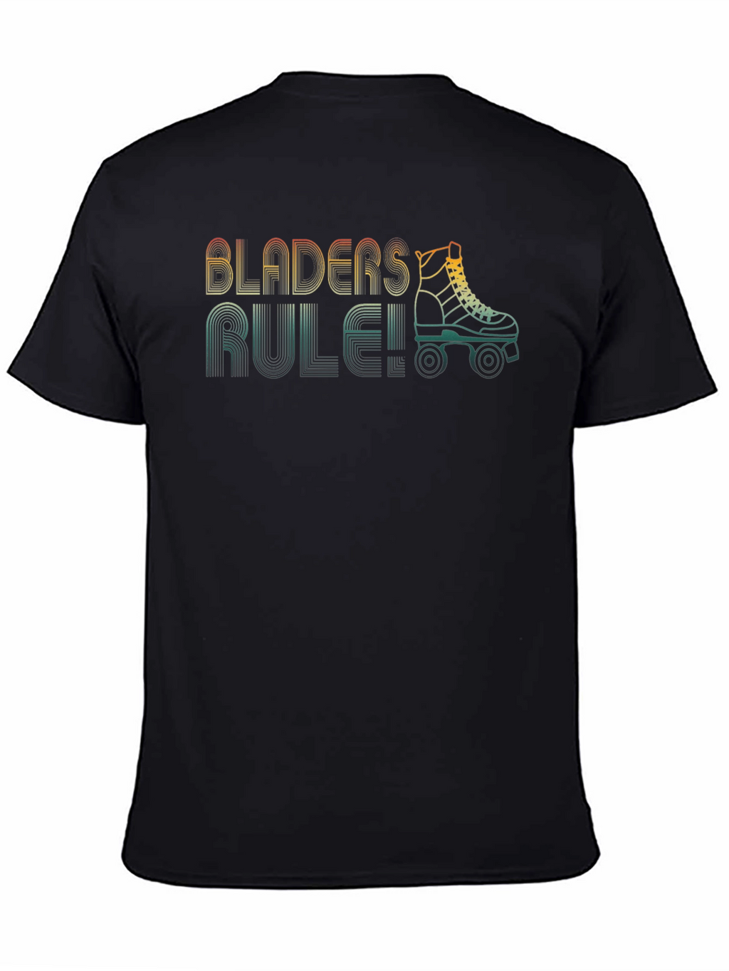 Bladers Rule T-Shirt Retro Roller Skate Design