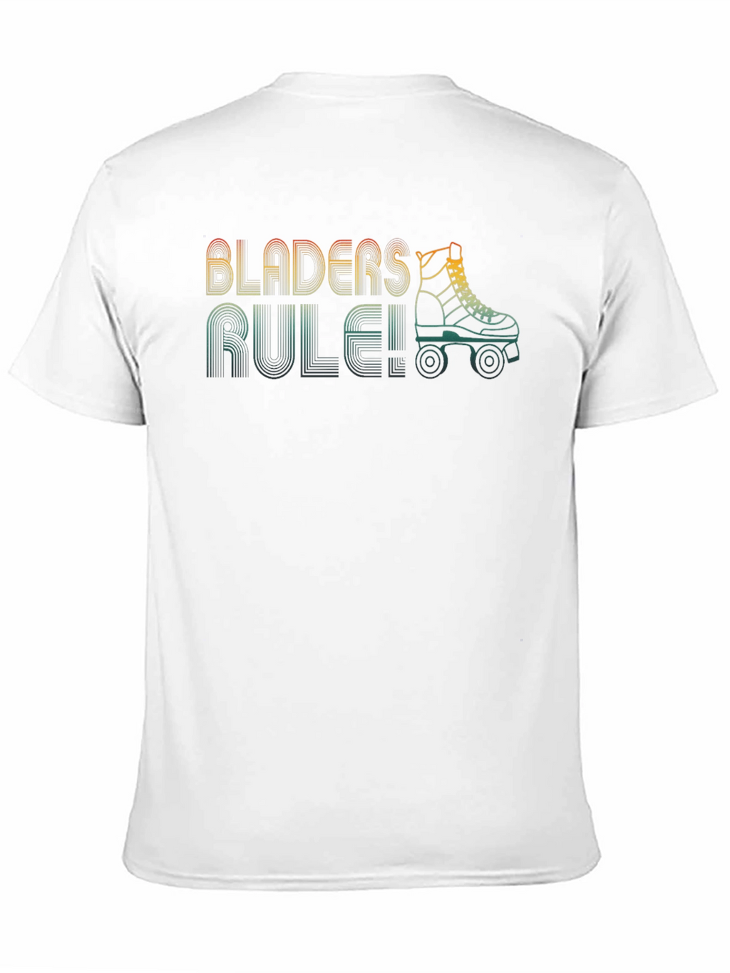 Bladers Rule T-Shirt Retro Roller Skate Design