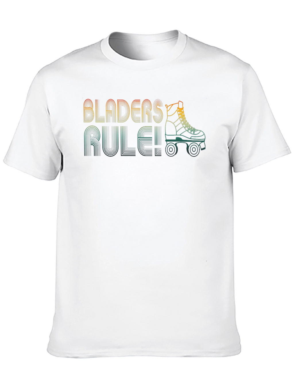 Bladers Rule T-Shirt Retro Roller Skate Design