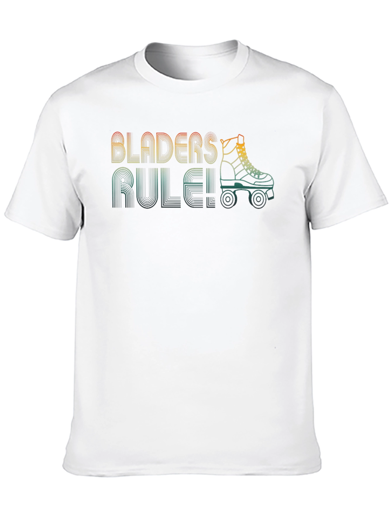 Bladers Rule T-Shirt Retro Roller Skate Design