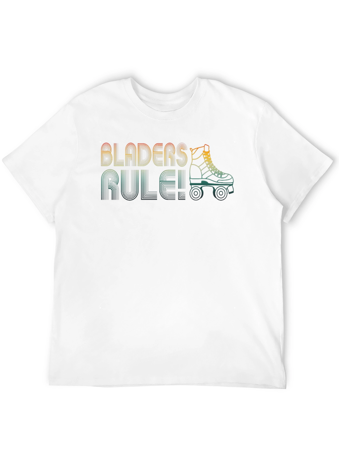 Bladers Rule T-Shirt Retro Roller Skate Design