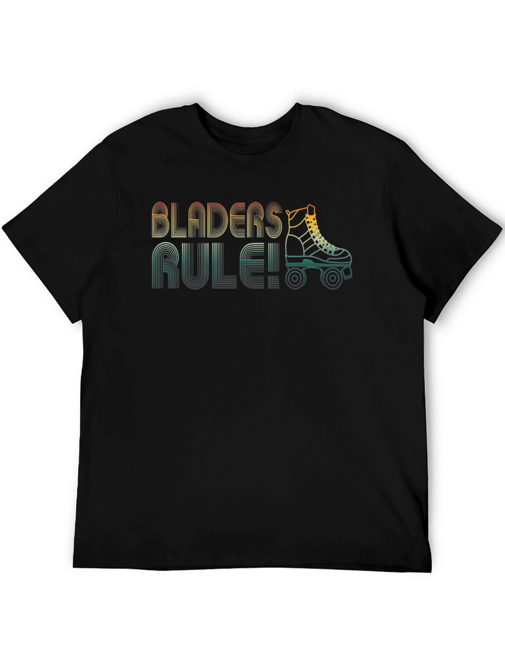 Bladers Rule T-Shirt Retro Roller Skate Design