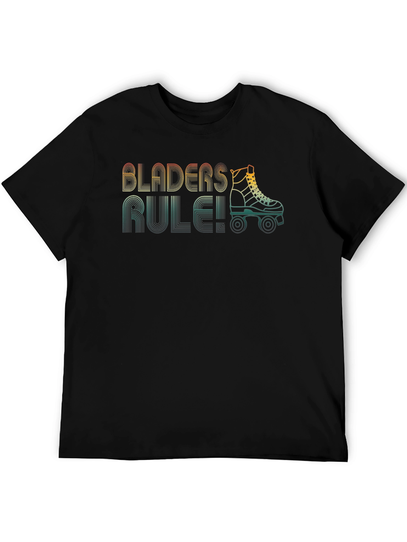 Bladers Rule T-Shirt Retro Roller Skate Design