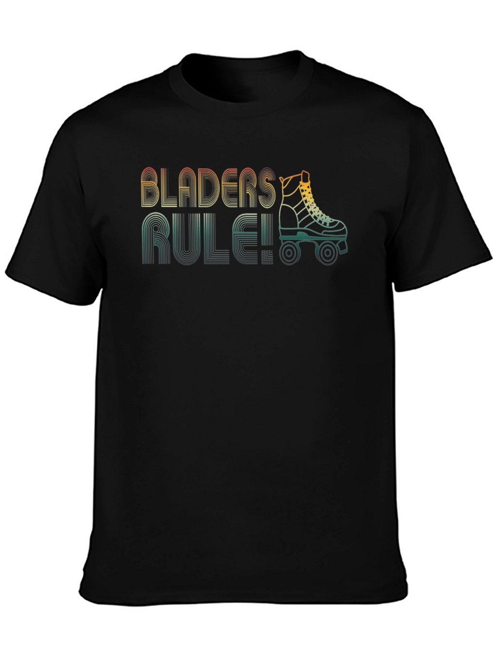Bladers Rule T-Shirt Retro Roller Skate Design