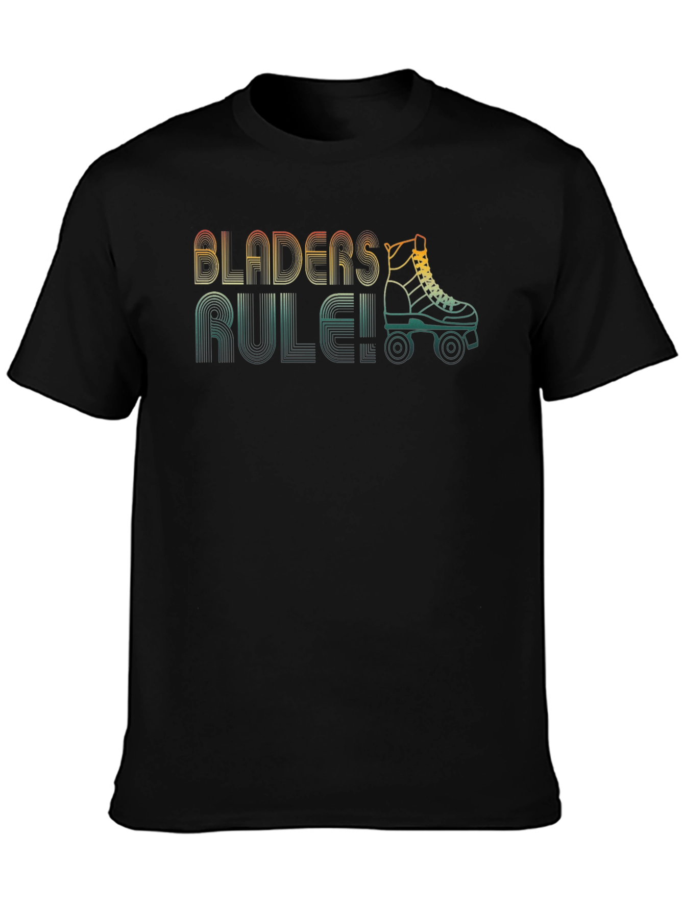 Bladers Rule T-Shirt Retro Roller Skate Design