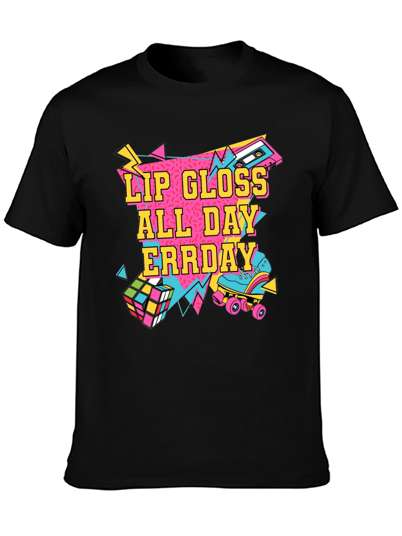 Lip Gloss All Day Erryday Retro Graphic Tee