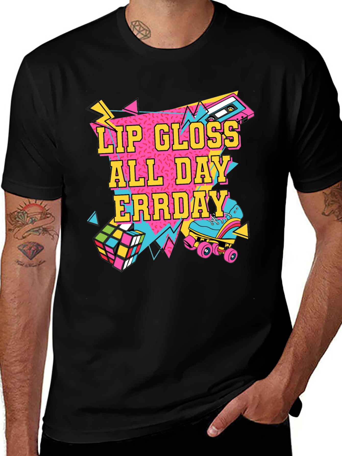 Lip Gloss All Day Erryday Retro Graphic Tee