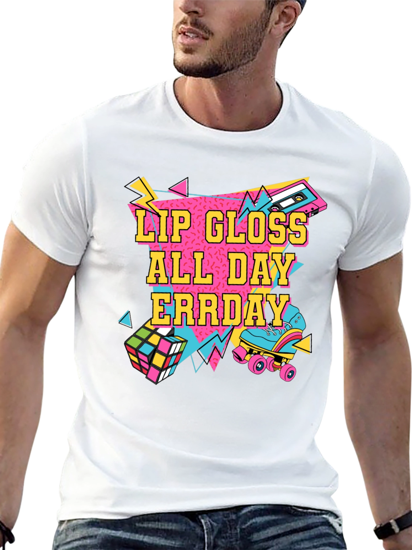 Lip Gloss All Day Erryday Retro Graphic Tee