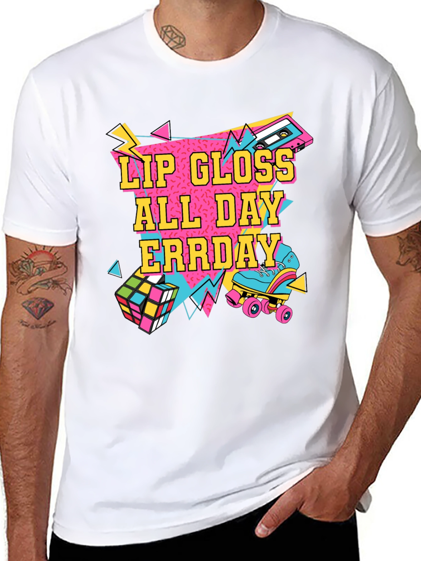 Lip Gloss All Day Erryday Retro Graphic Tee