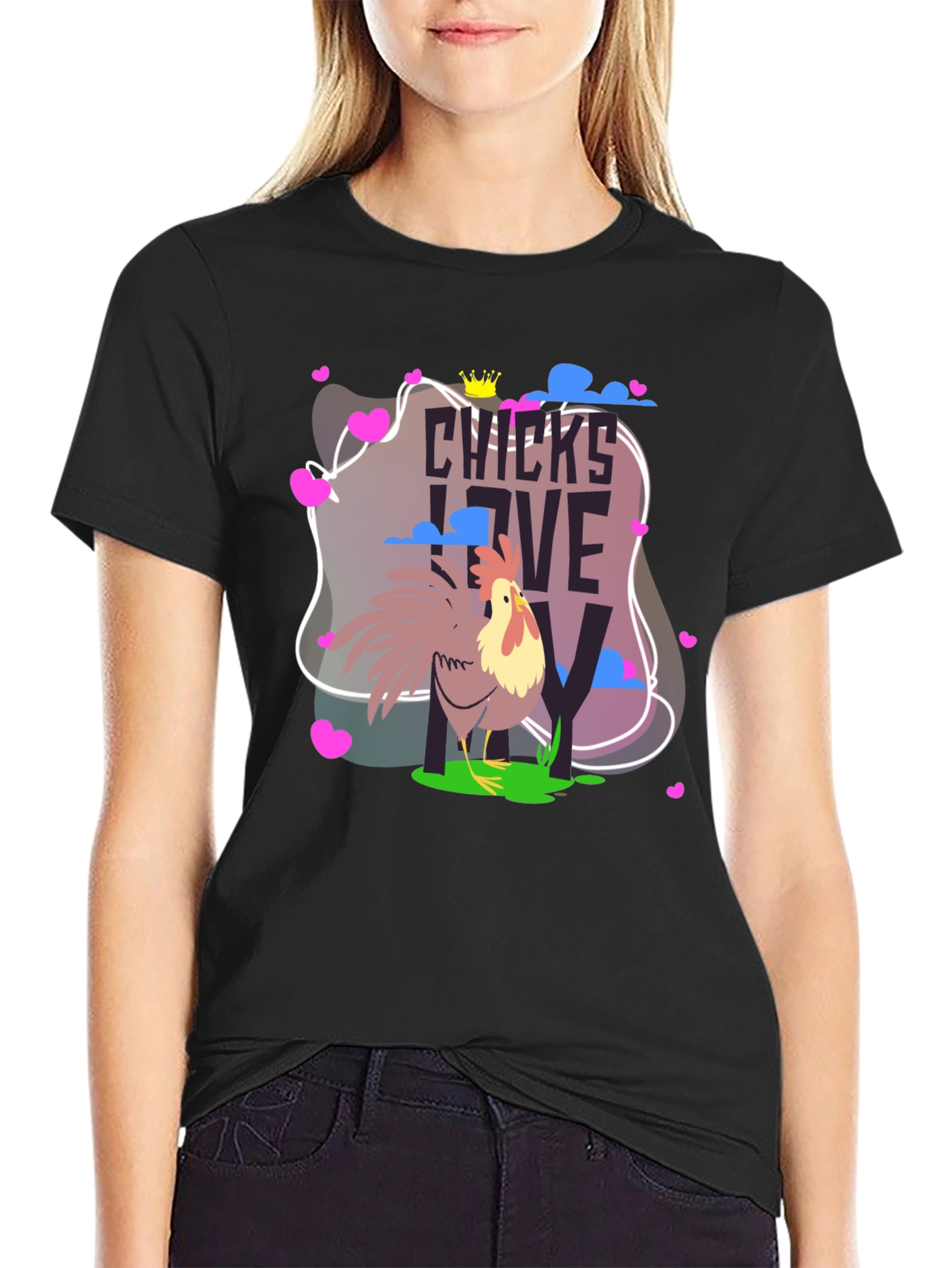 Chicks Love Me Rooster T-Shirt - Funny Chicken Tee