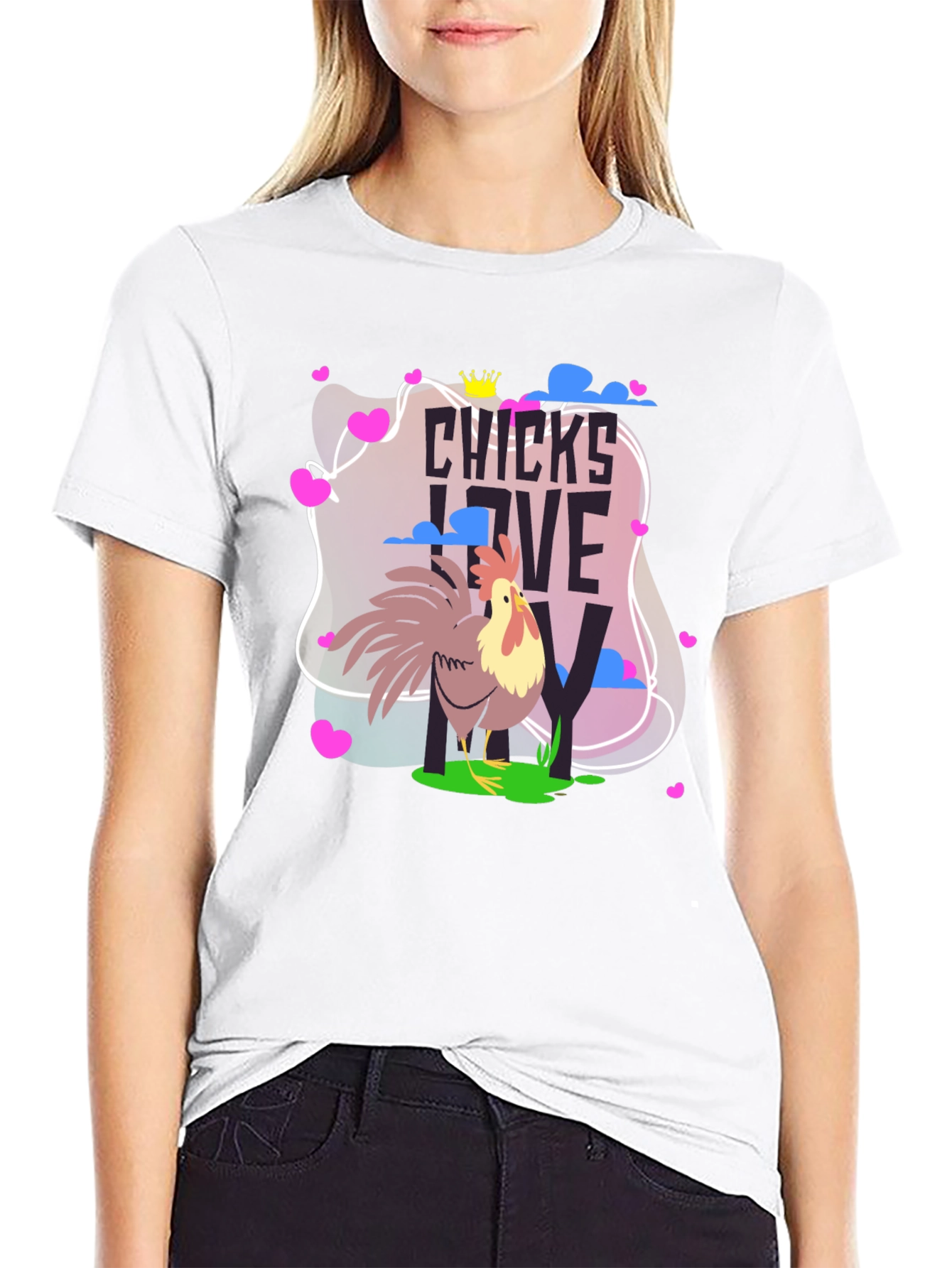 Chicks Love Me Rooster T-Shirt - Funny Chicken Tee