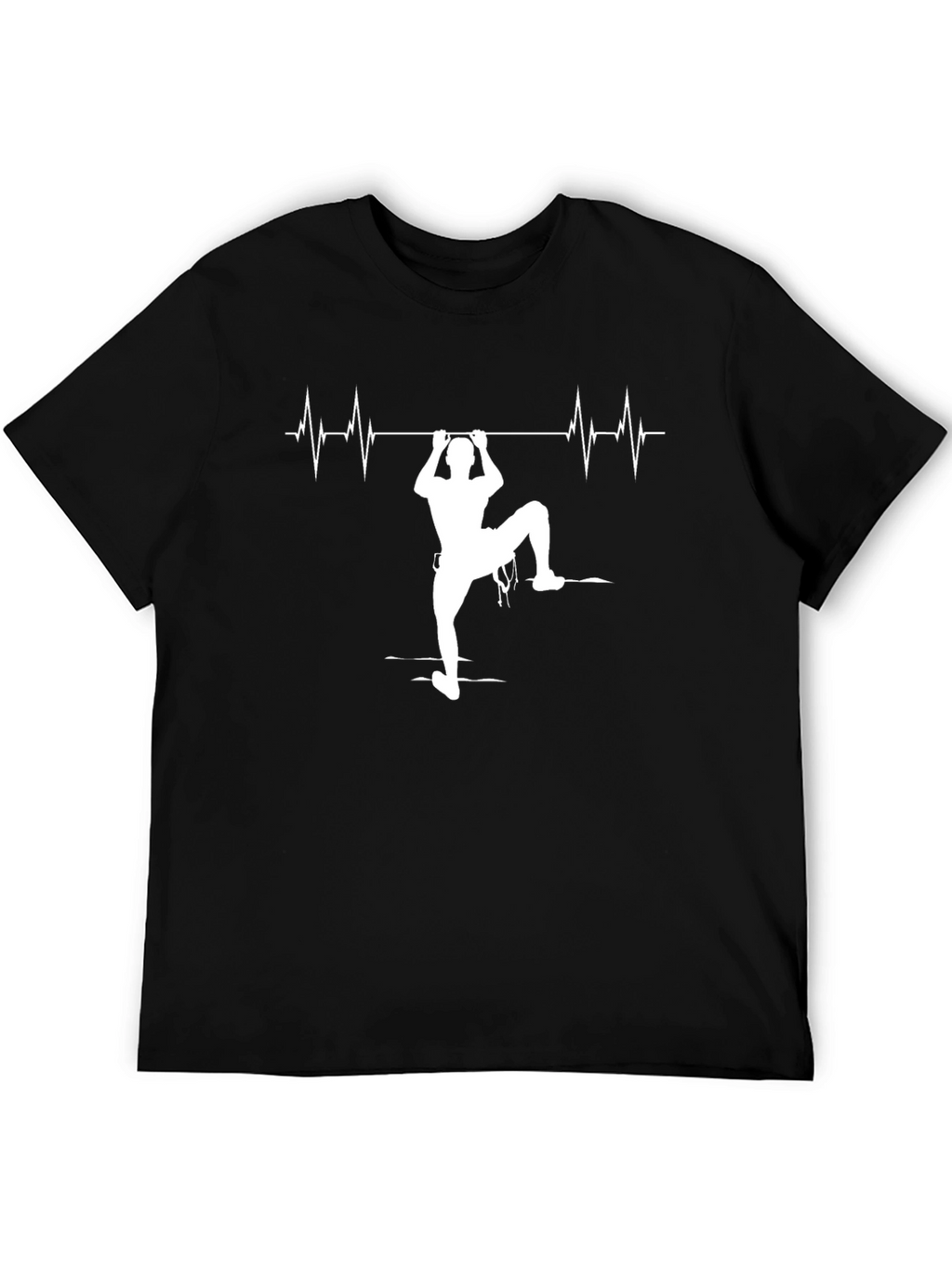 Climbing Heartbeat T-Shirt - Black