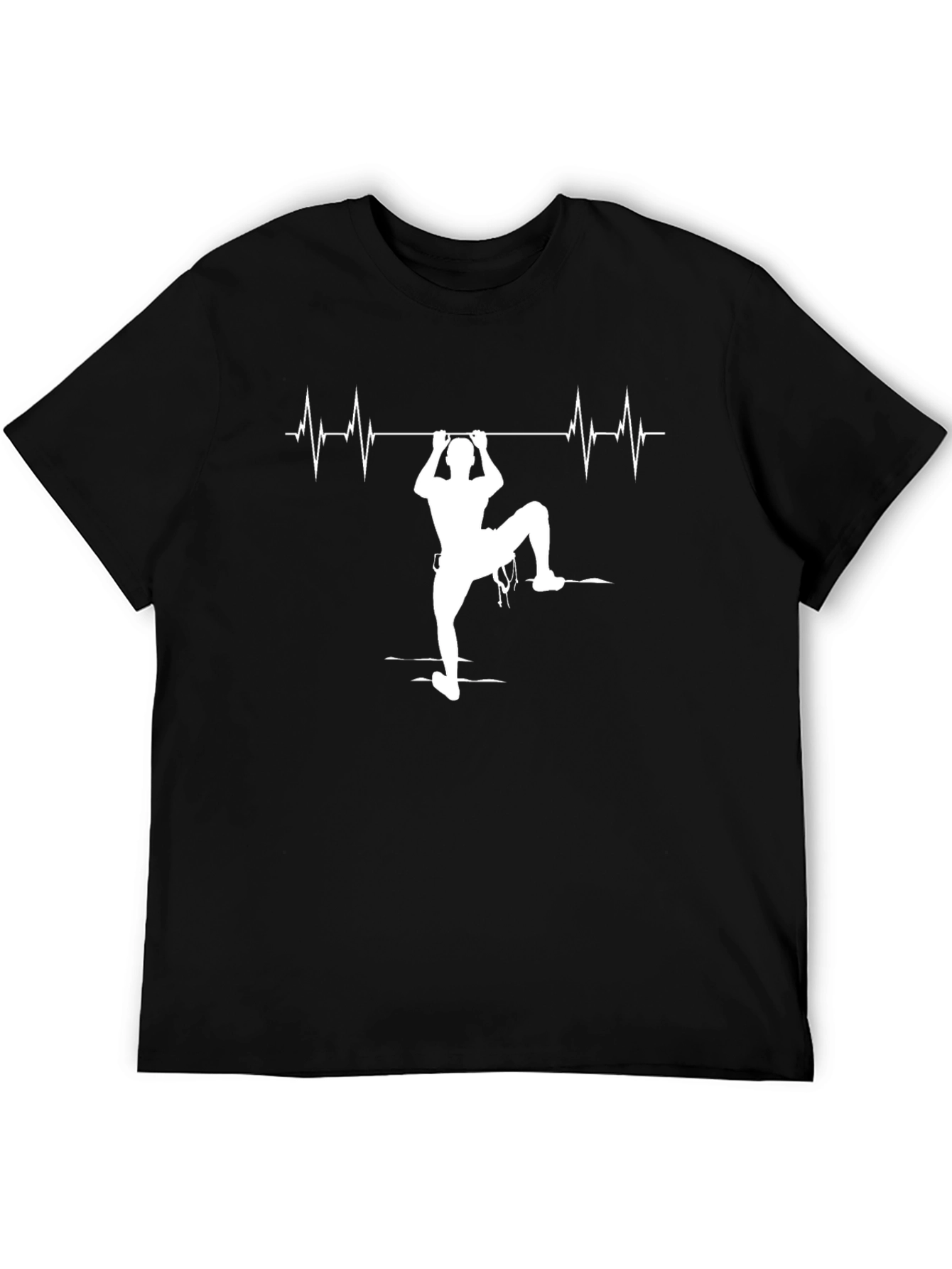 Climbing Heartbeat T-Shirt - Black