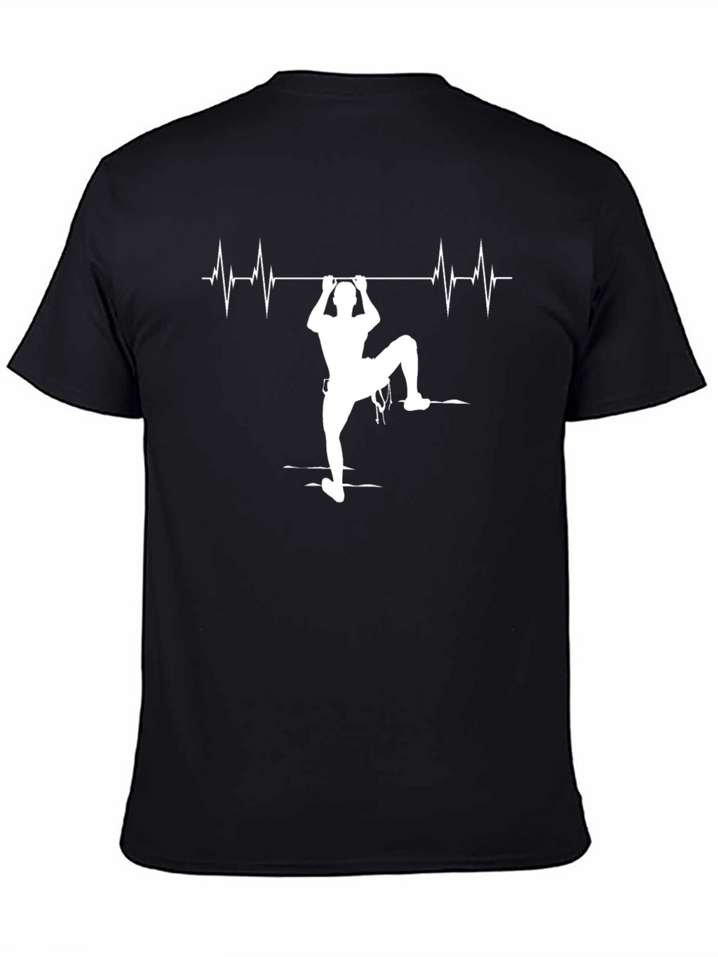 Climbing Heartbeat T-Shirt - Black