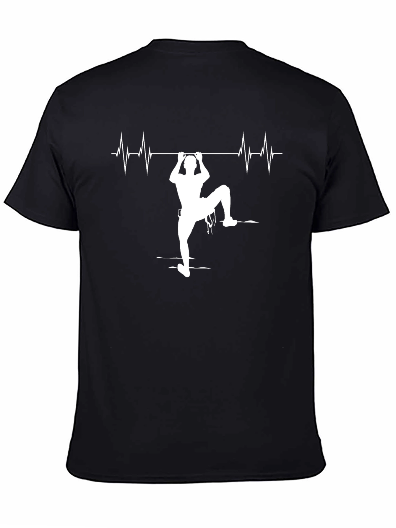 Climbing Heartbeat T-Shirt - Black