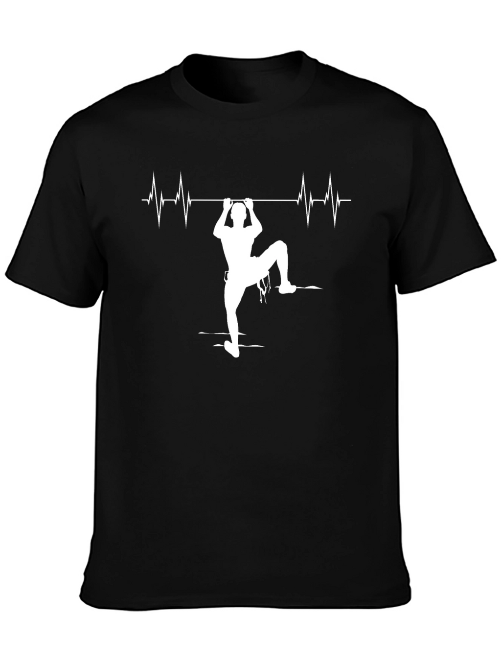 Climbing Heartbeat T-Shirt - Black