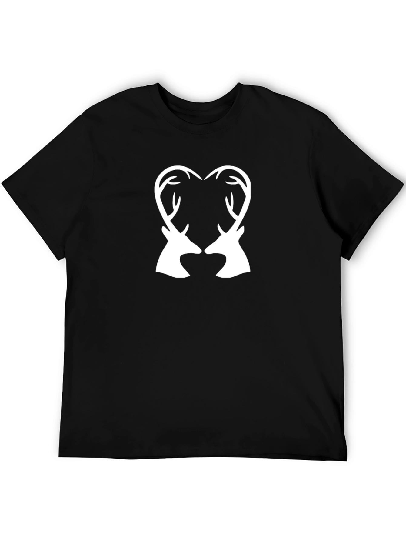 Deer Heart Graphic Tee - Stylish Animal Lover Shirt