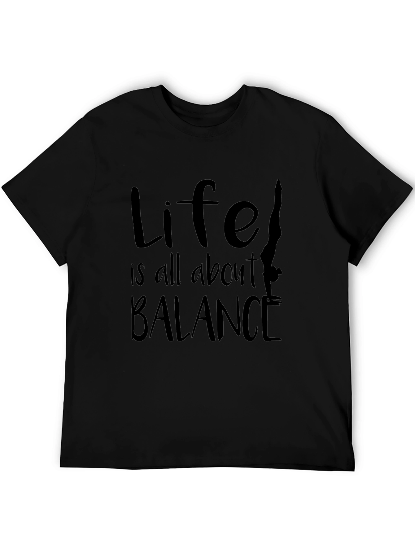 Life Balance Graphic Tee - Mens Black T-Shirt