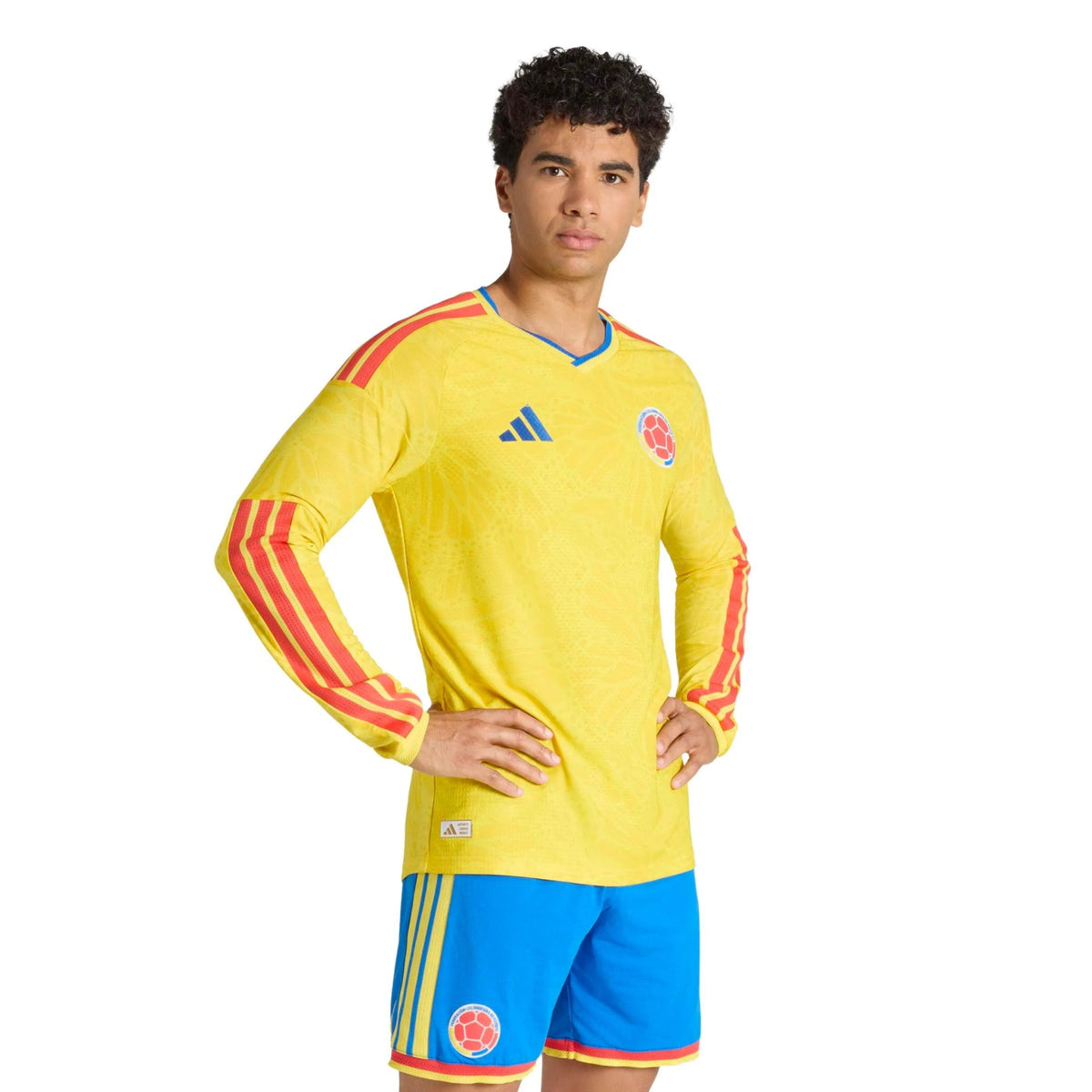 2026 Colombia Men's Authentic Home Long-Sleeve Soccer Jersey (Custom)
