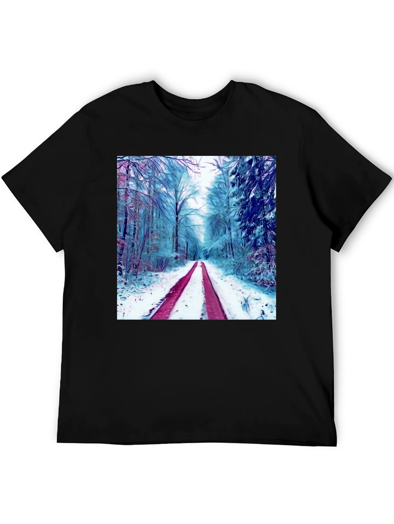 Winter Forest Graphic Tee - Nature Lovers T-Shirt