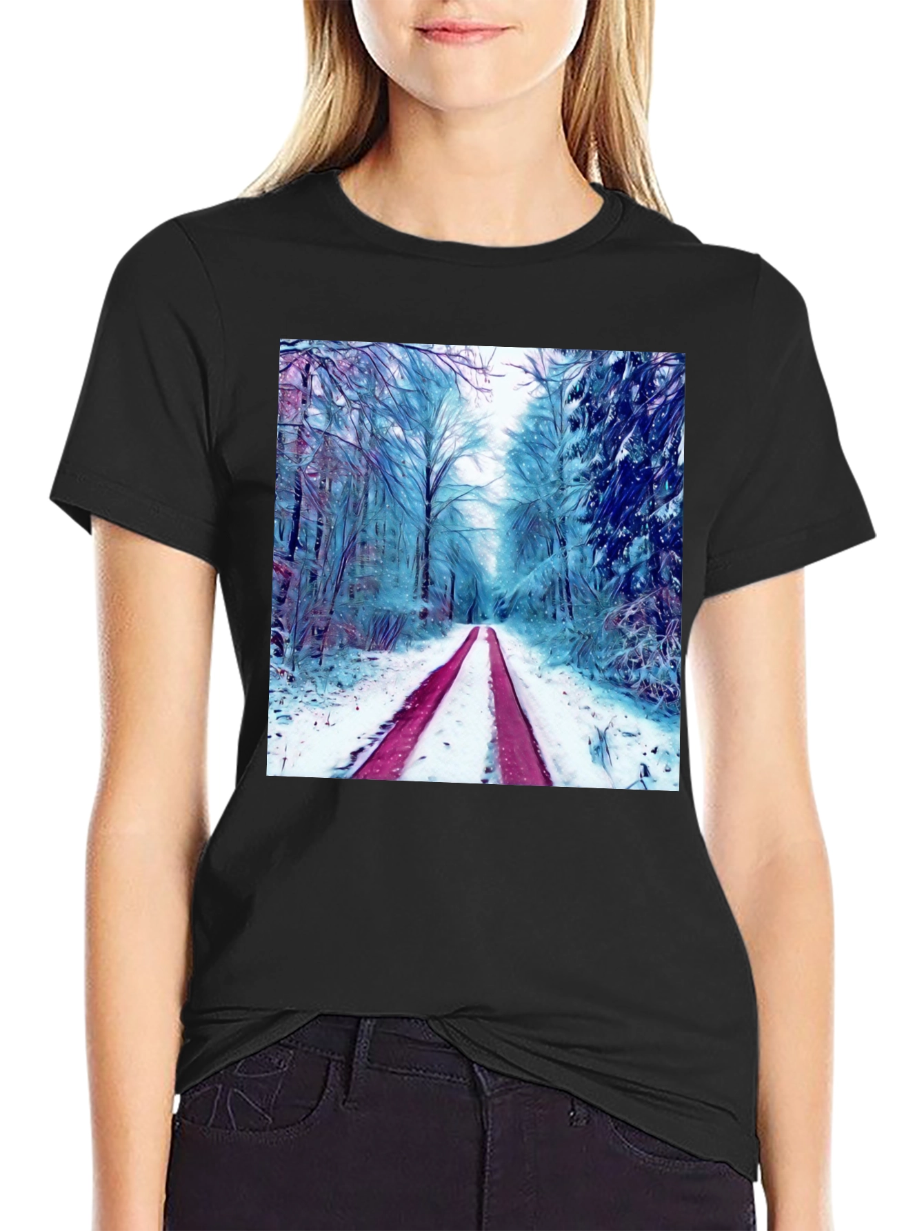 Winter Forest Graphic Tee - Nature Lovers T-Shirt