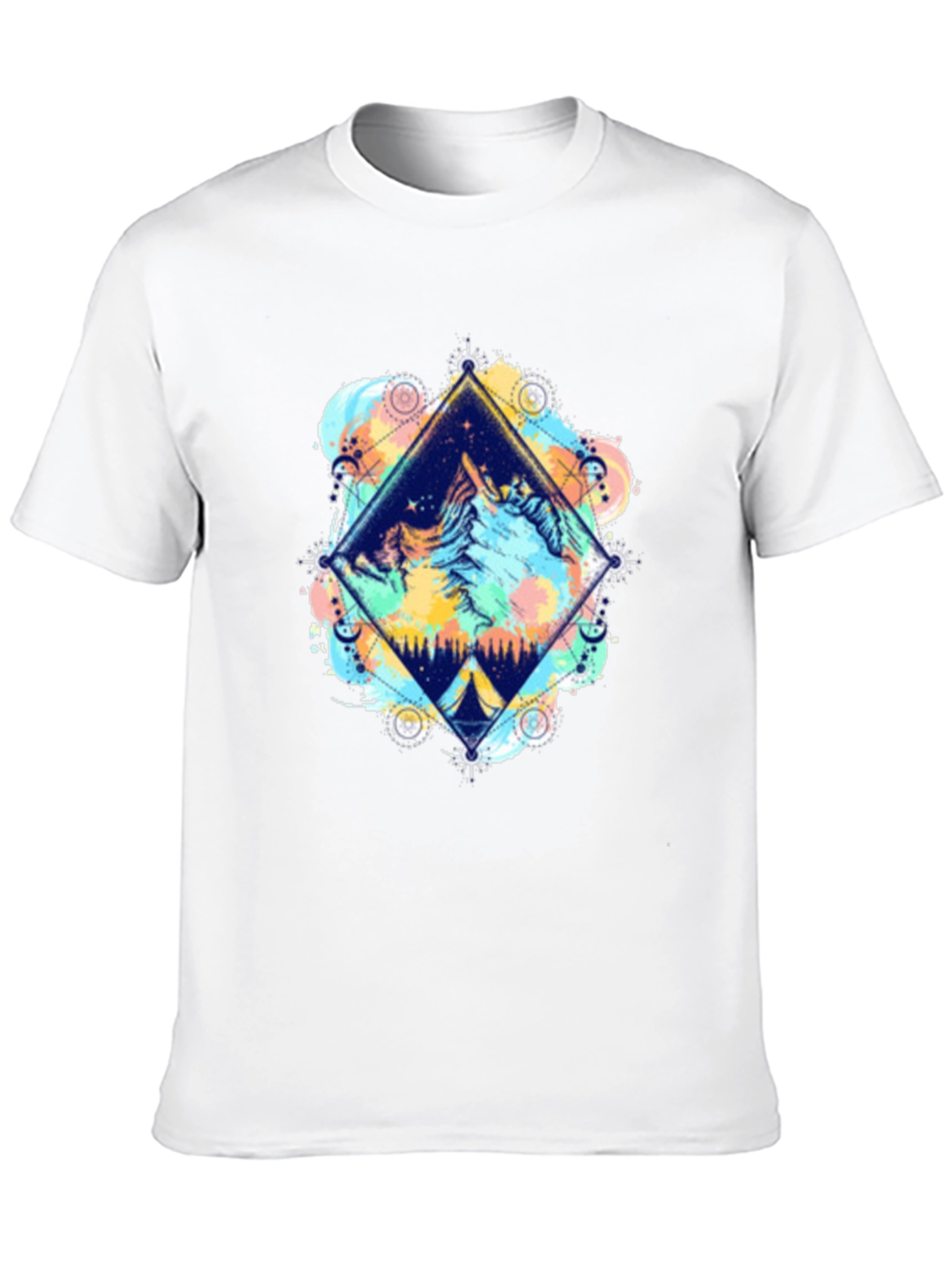 Mountain Scene Graphic Tee - Nature Adventure Shirt