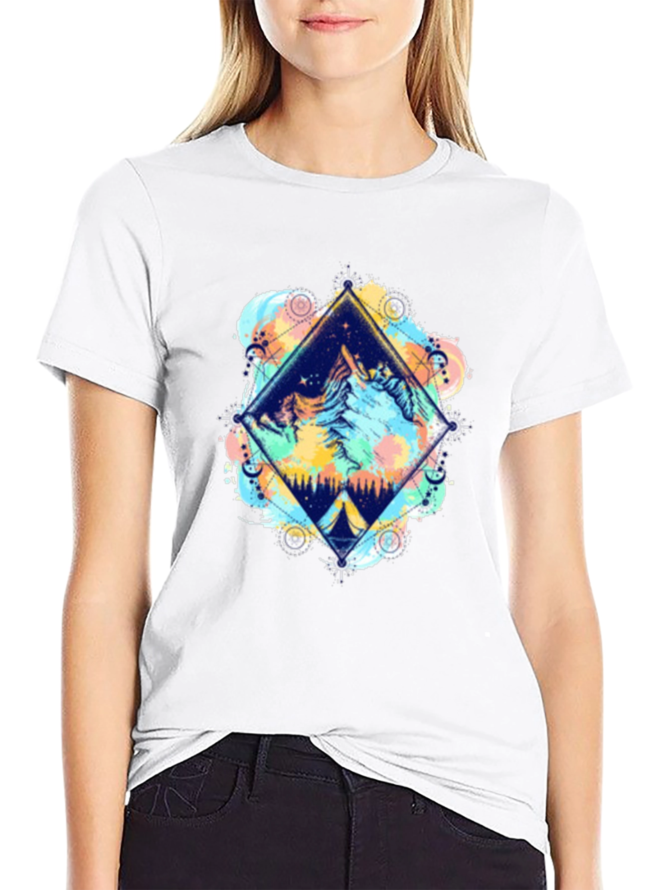 Mountain Scene Graphic Tee - Nature Adventure Shirt