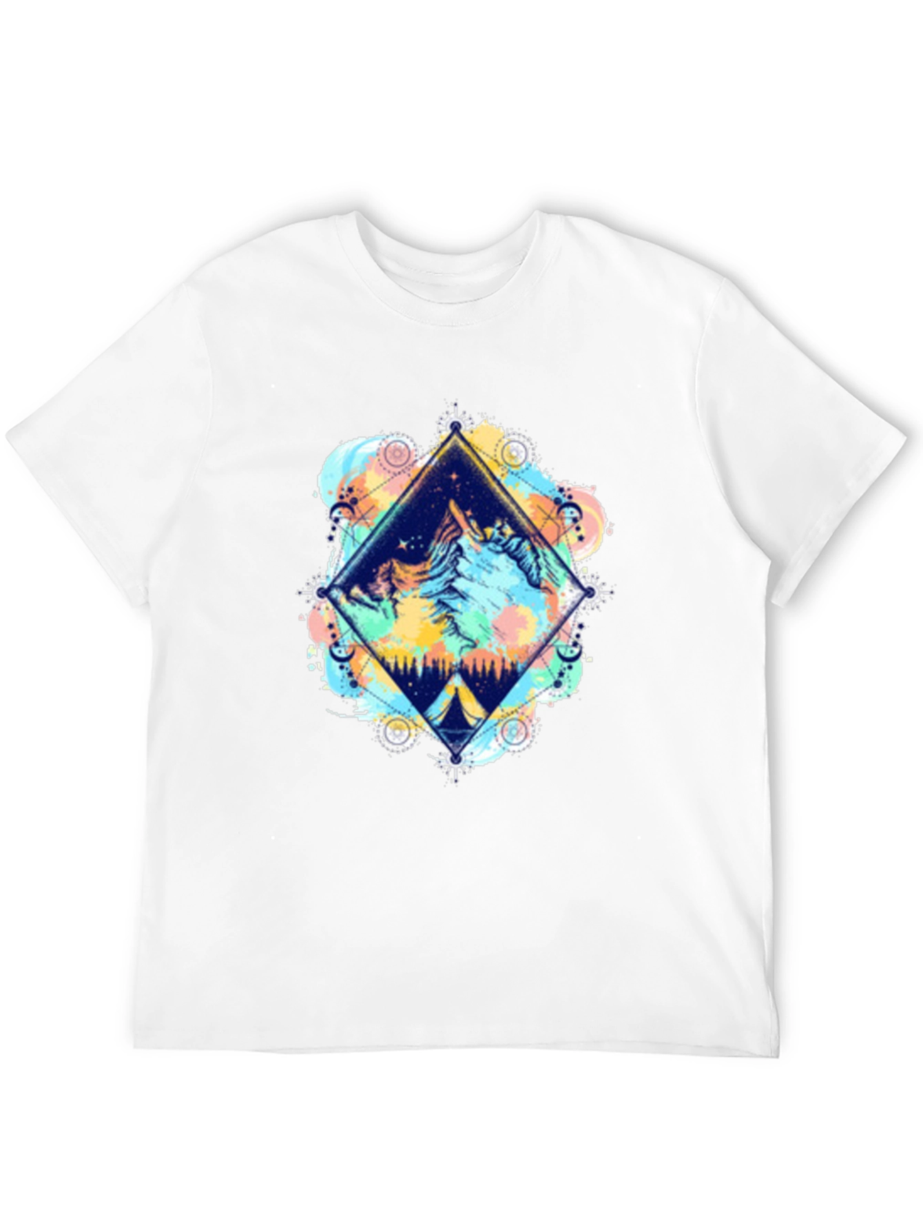 Mountain Scene Graphic Tee - Nature Adventure Shirt