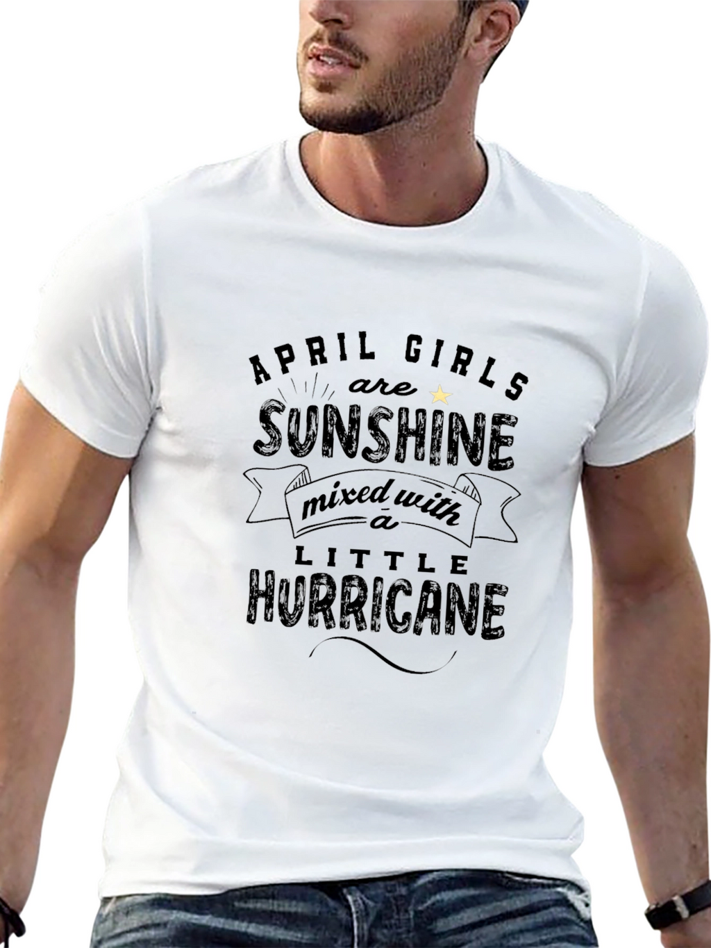 April Girls Sunshine Hurricane Black T-Shirt