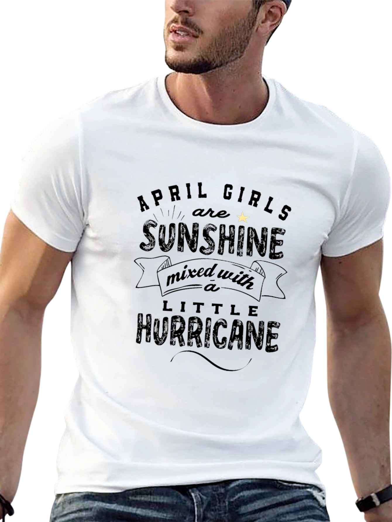 April Girls Sunshine Hurricane Black T-Shirt