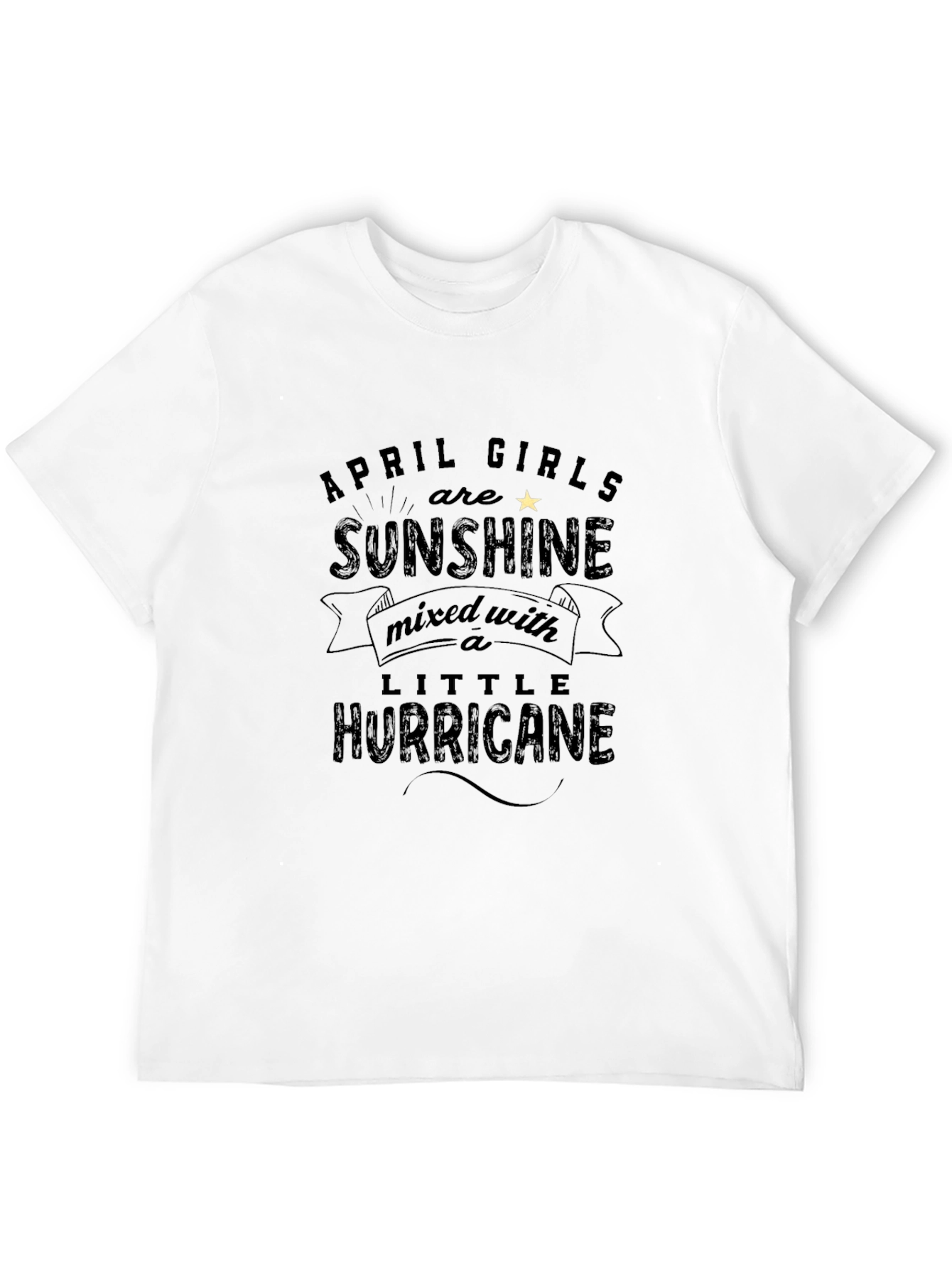 April Girls Sunshine Hurricane Black T-Shirt