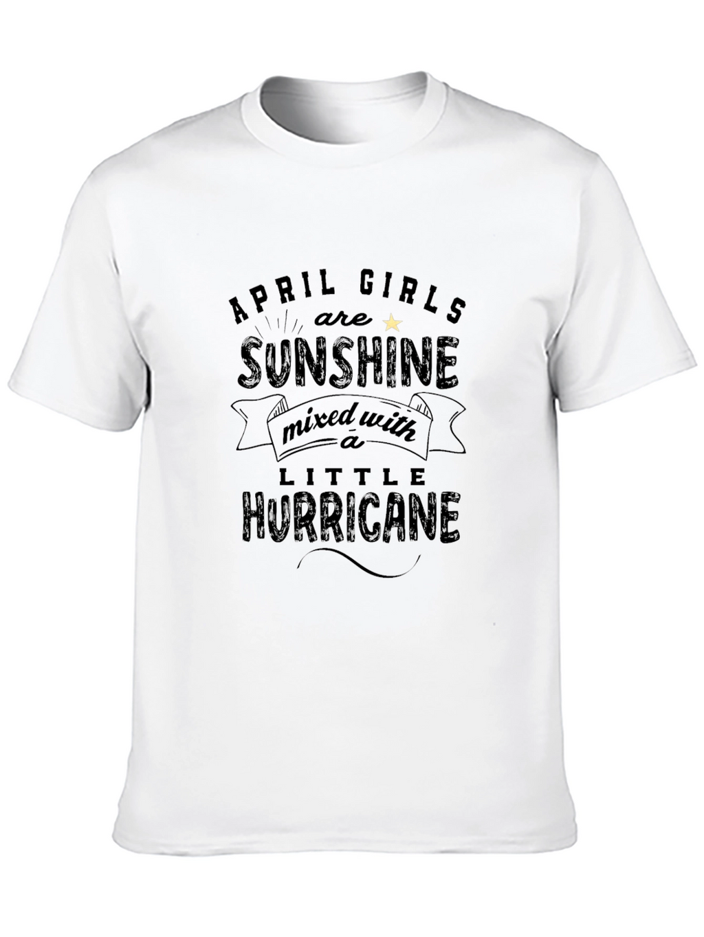April Girls Sunshine Hurricane Black T-Shirt