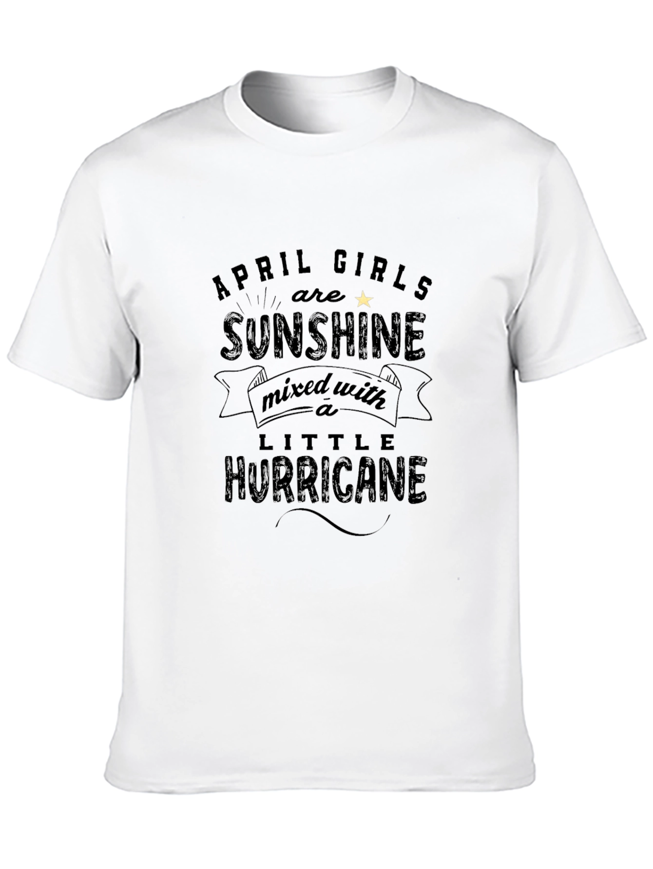 April Girls Sunshine Hurricane Black T-Shirt