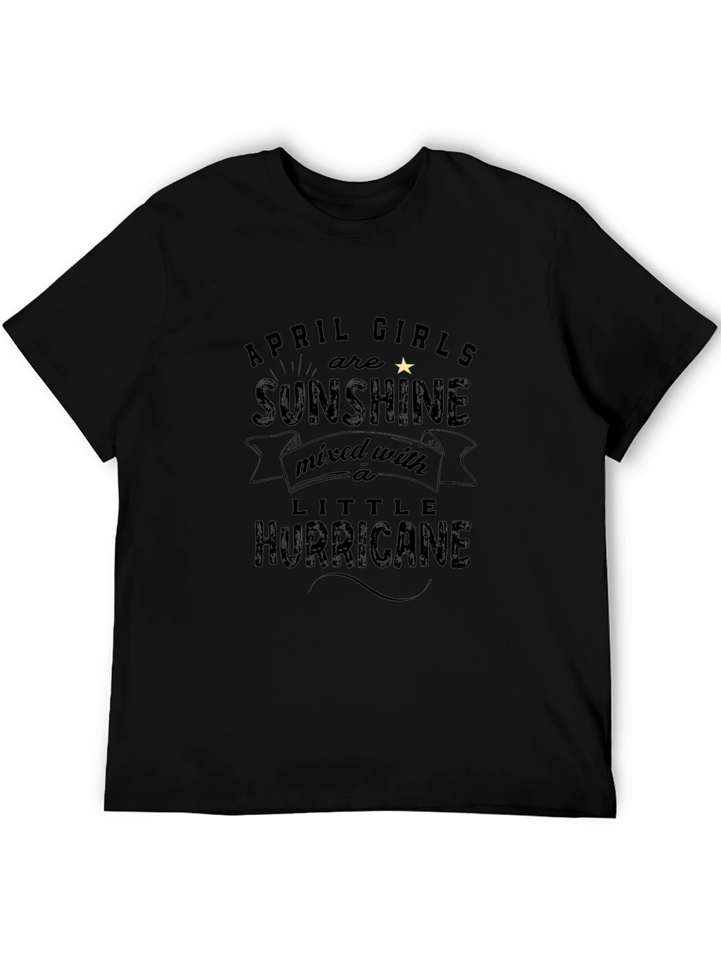 April Girls Sunshine Hurricane Black T-Shirt
