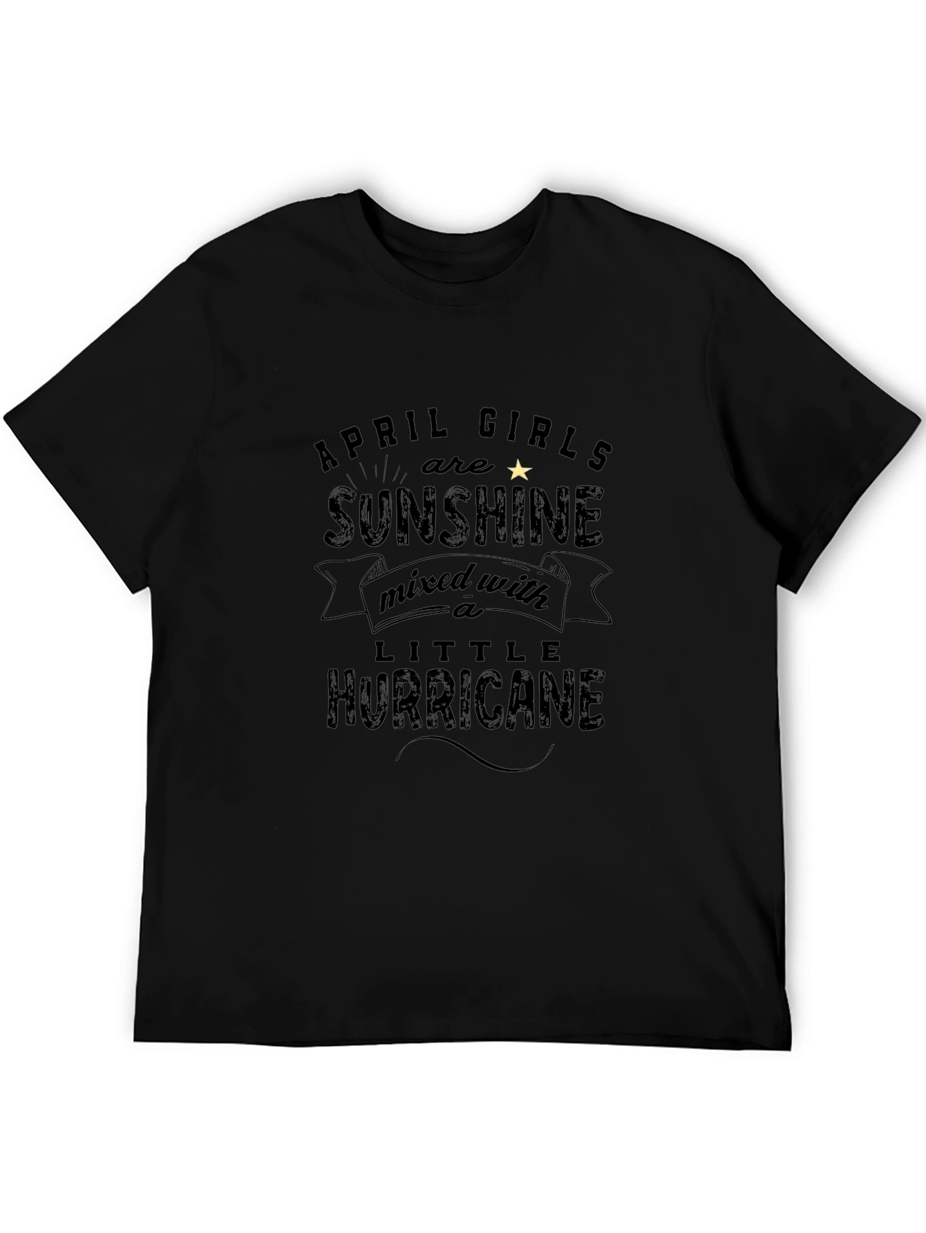 April Girls Sunshine Hurricane Black T-Shirt