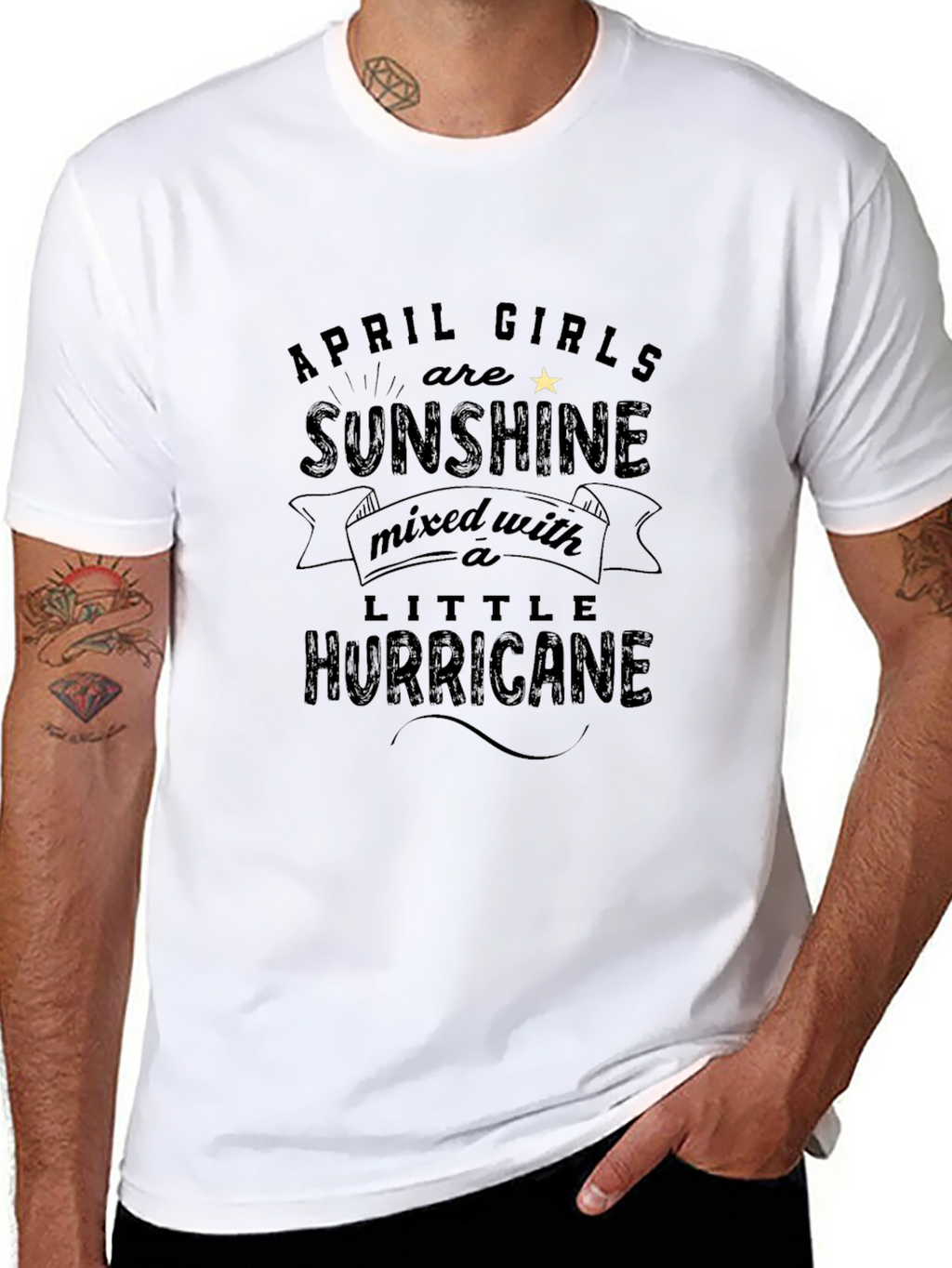 April Girls Sunshine Hurricane Black T-Shirt