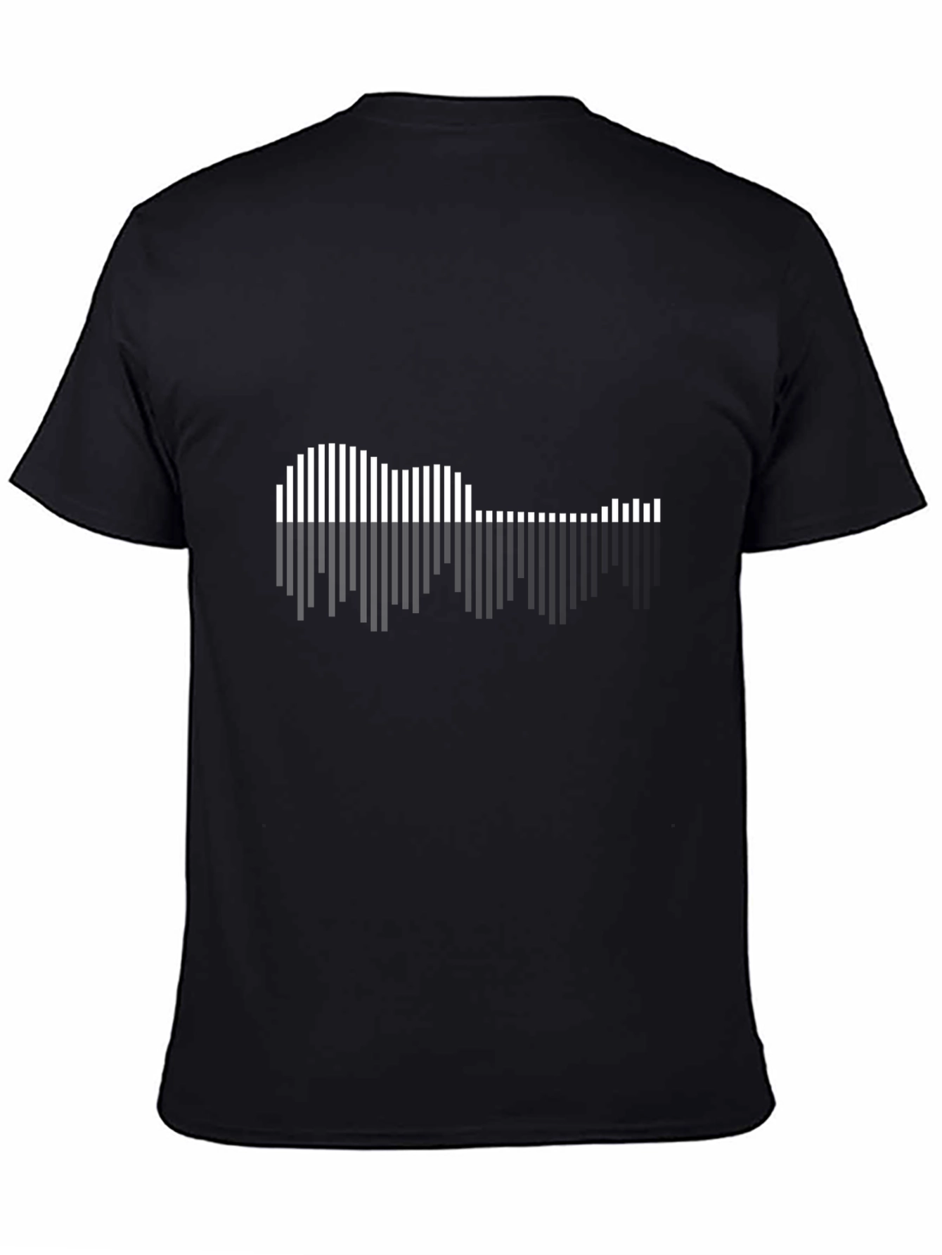 Audio Waveform Graphic Tee - Black Cotton T-Shirt