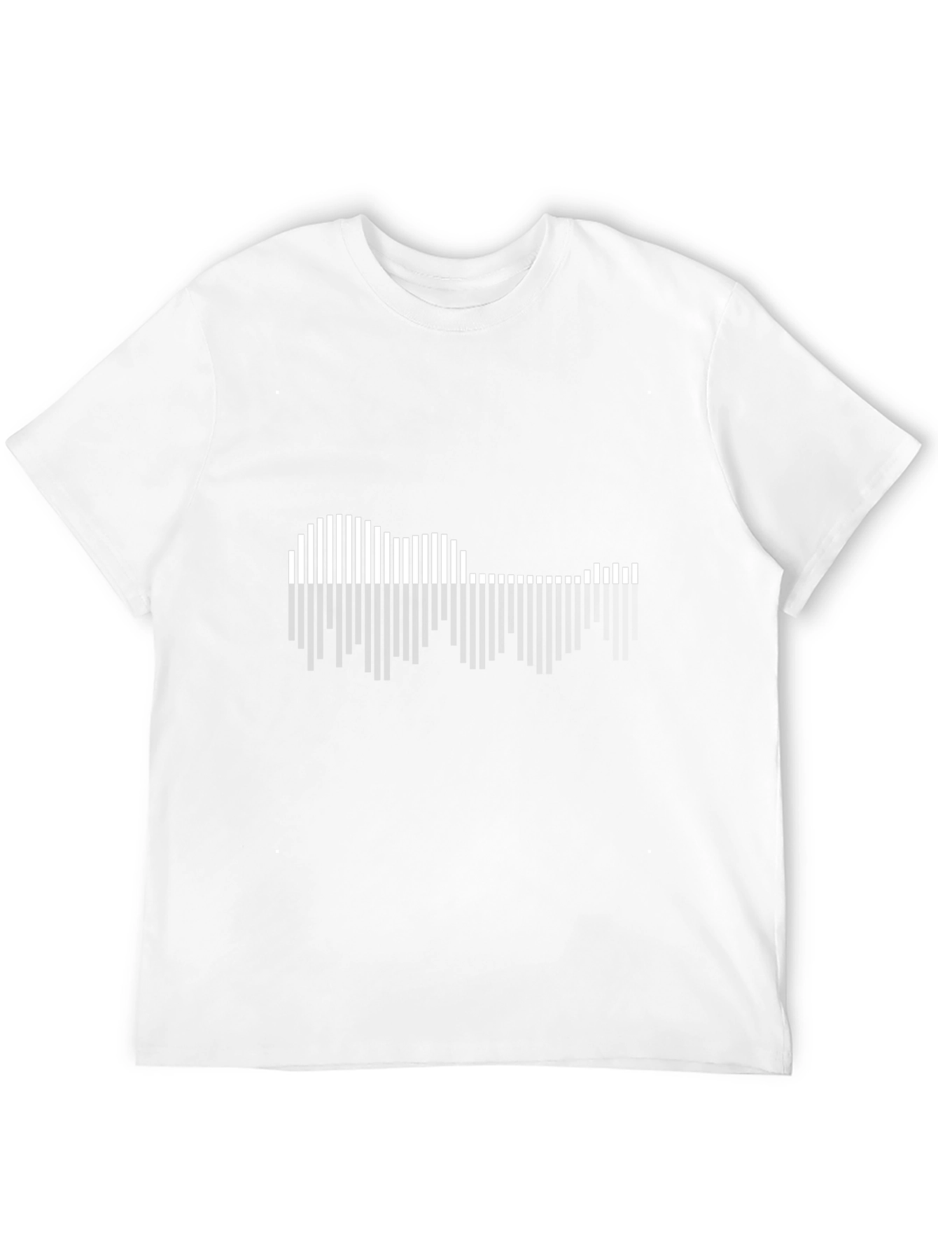 Audio Waveform Graphic Tee - Black Cotton T-Shirt