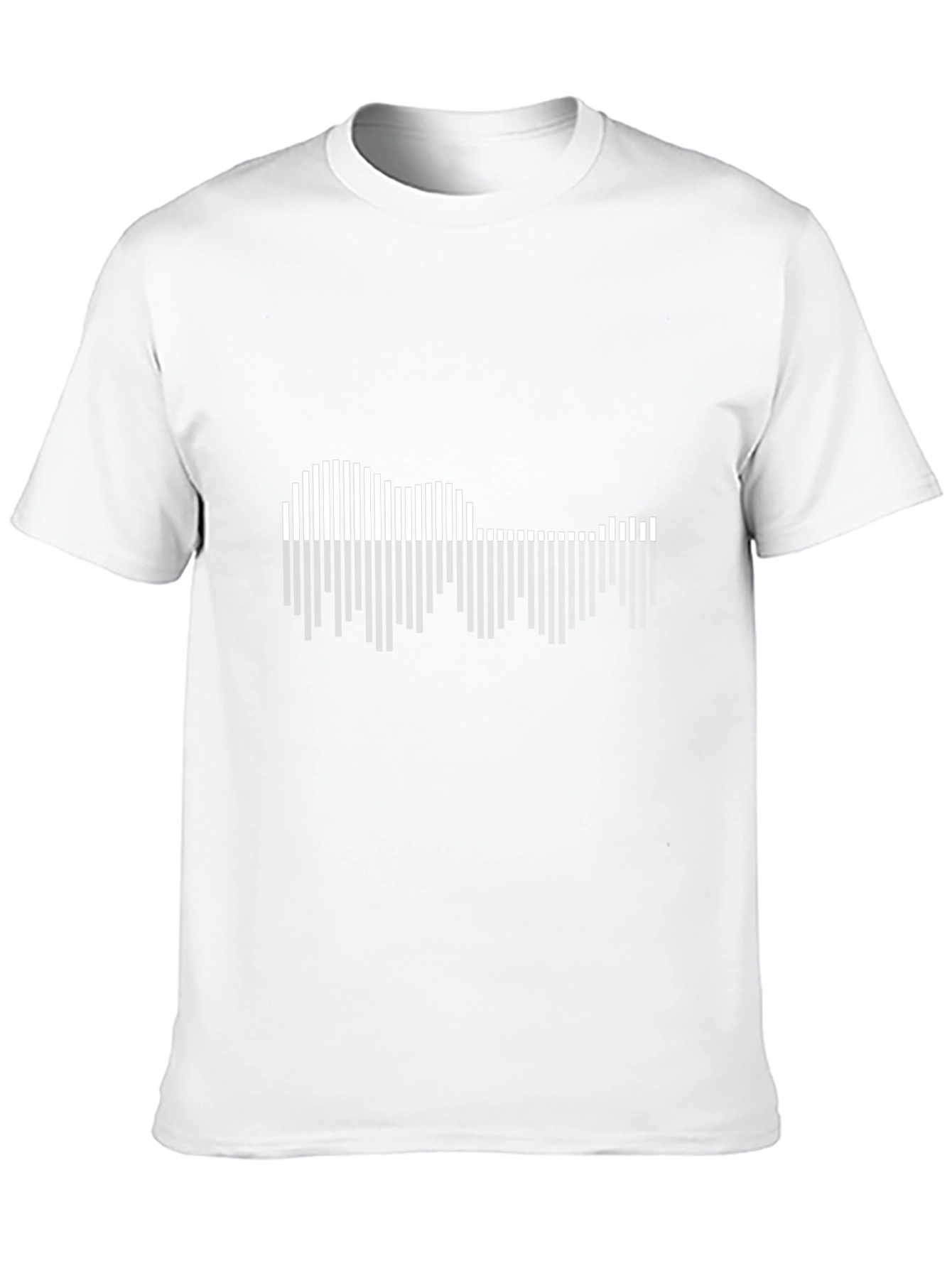 Audio Waveform Graphic Tee - Black Cotton T-Shirt