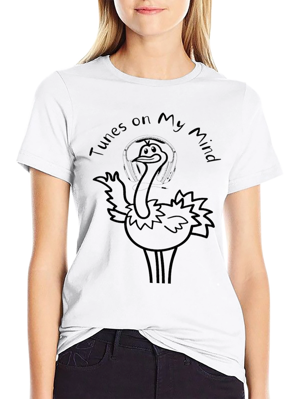 Tunes on My Mind Ostrich Graphic Tee
