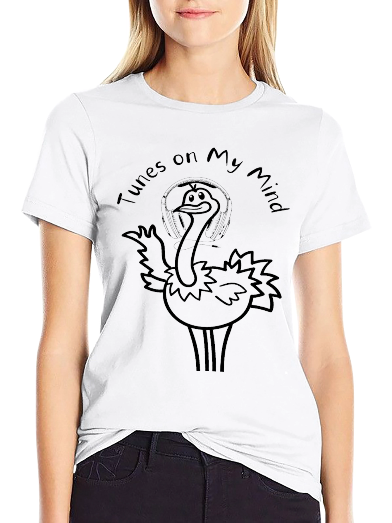 Tunes on My Mind Ostrich Graphic Tee