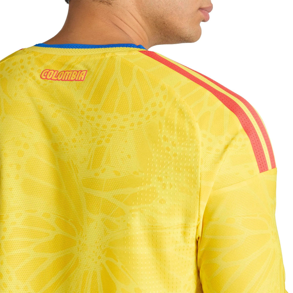 2026 Colombia Men's Authentic Home Long-Sleeve Soccer Jersey (Custom)