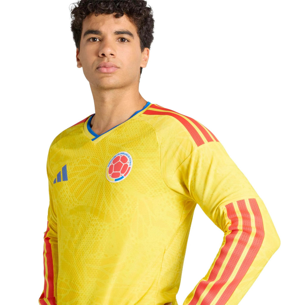 2026 Colombia Men's Authentic Home Long-Sleeve Soccer Jersey (Custom)