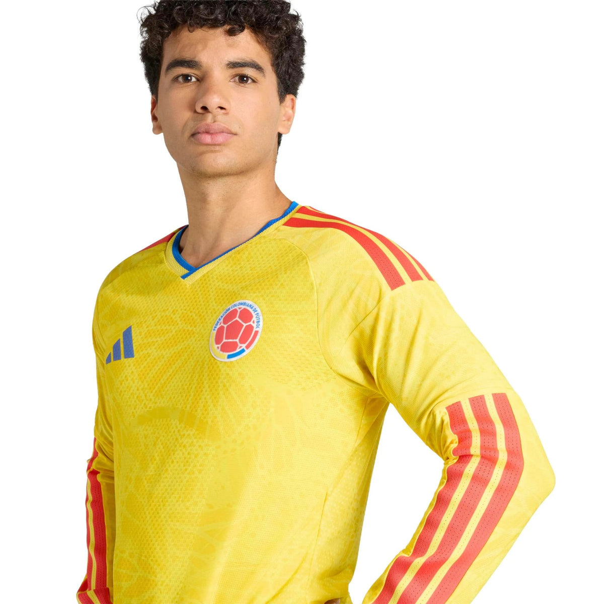 2026 Colombia Men's Authentic Home Long-Sleeve Soccer Jersey (Custom)