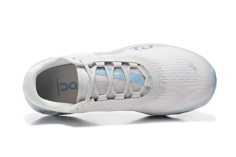 On Running Cloudmonster Sneakers White | Light blue