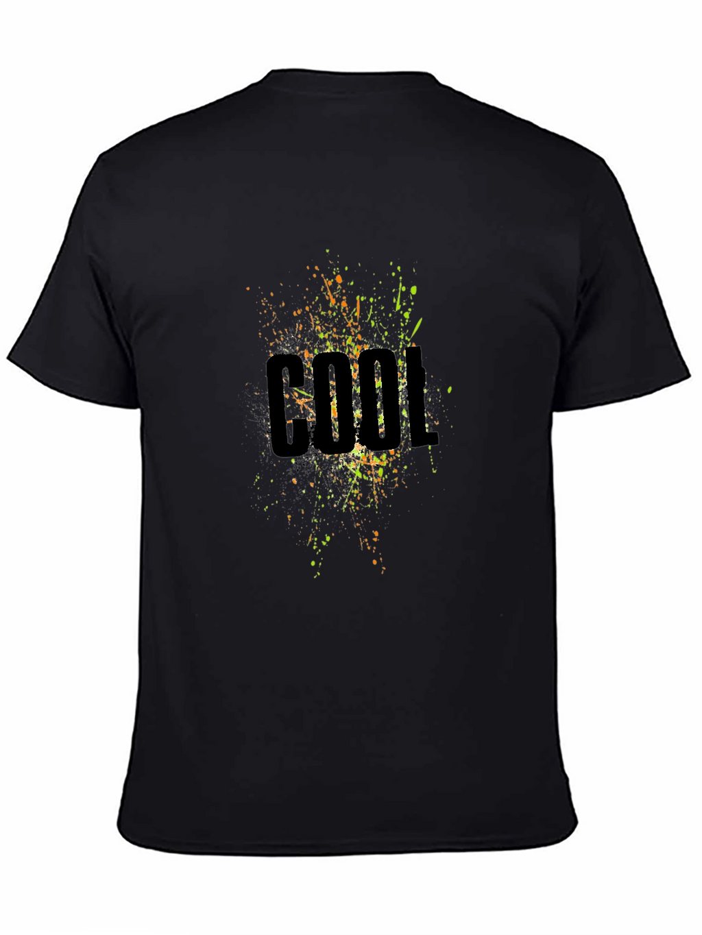 Cool Splatter Graphic Black T-Shirt
